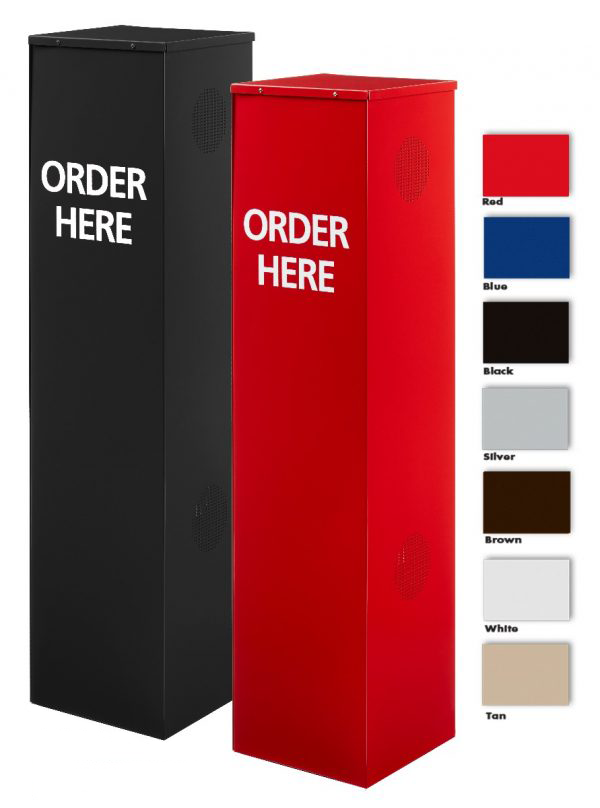 Speaker posts in the color of your choice for drive thru communications